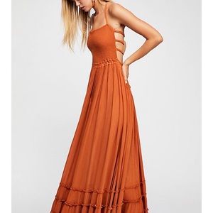 Free people burnt orange extratropical maxi dress